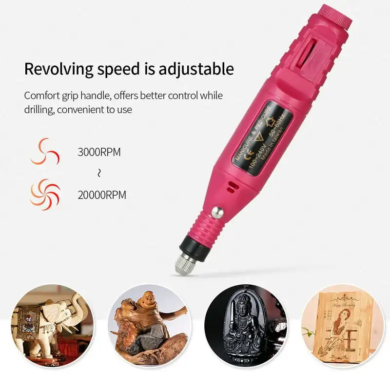 طاحونة كهربائية أداة الحفر مجموعة متغيرة السرعة الروتاري النقش القلم نحت طحن تلميع عدة المتقلب قطع الشعر الملحقات T
