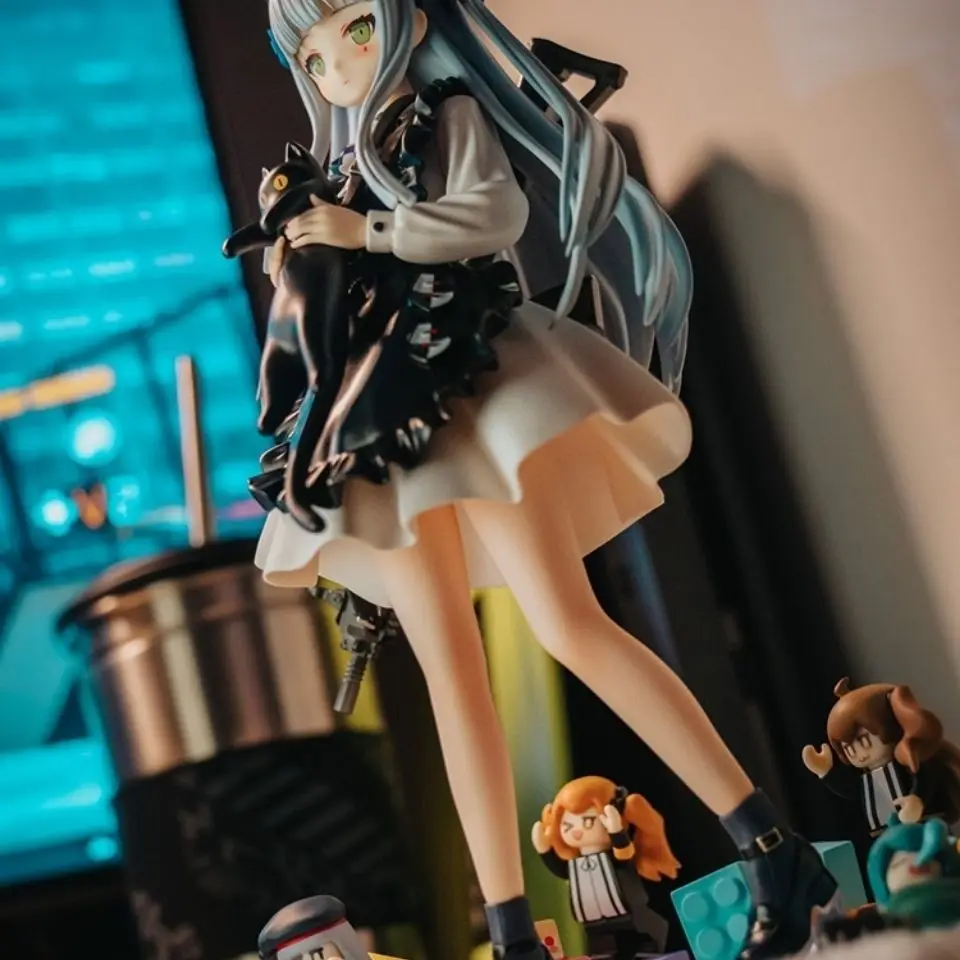 ฟิกเกอร์อนิเมะ Girls Frontline HK416 แบล็คแคท ของขวัญน่ารัก ตุ๊กตาสาวน้อย วัสดุ PVC ของสะสม โมเดล ของตกแต่ง ของเล่น ของขวัญ