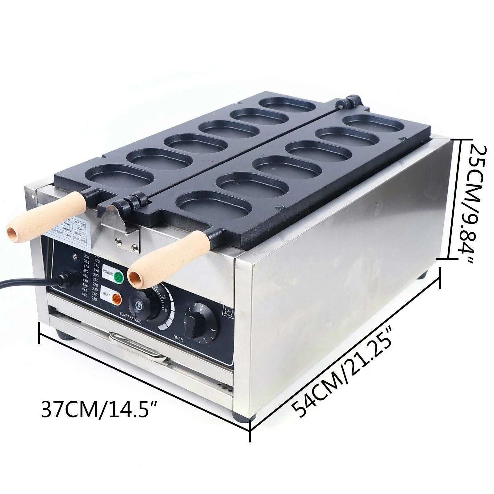 Roestvrij staal elektrische eierkoek grillmachine Ei koekje wafelmachine Commerciële wafelijzer