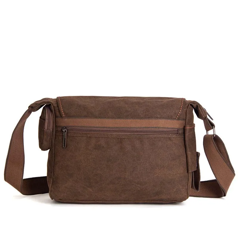 Men Canvas Multifunction Crossbody Bag Retro Handbags Travel Wear Resistance Shoulder Messenger Bags Leisure Package Bolsa image 3