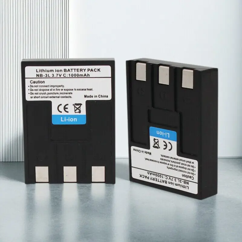 3.7v 1000mAh Suitable for Canon Battery NB-3L IXUS I5 II700 750  600 SD100 Camera IXY Long Endurance  Digital  Battery