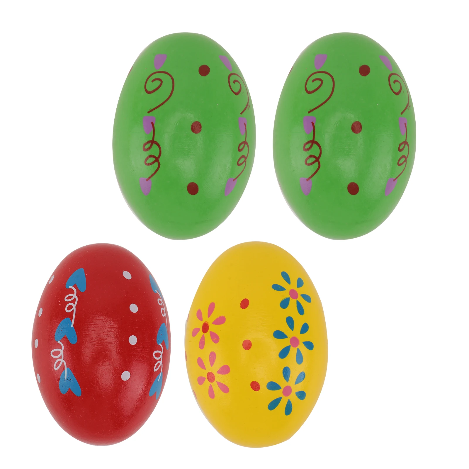 

4 Pcs Sand Eggs Baby Shaker Toys 7x4 5cm Baby Shaker Random Color Wooden Maracas Percussion Music Educational Fun