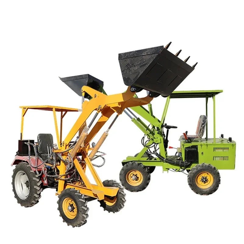 60V Agricultural breeding household battery tractor modified small forklift hydraulic lifting electric four-wheel loader