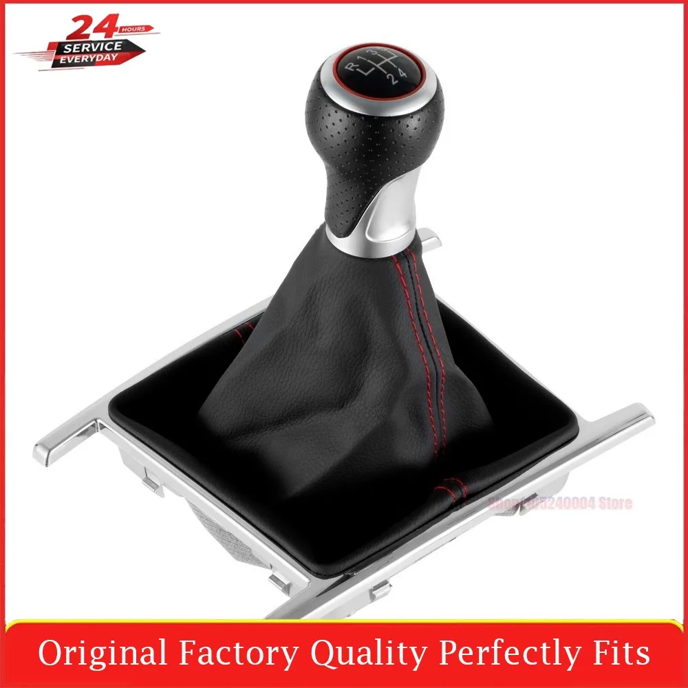 For Volkswagen VW Amarok 2010 2022 New Car Gear Shift Knob Manual 5 6 Speed Lever Stick With Leather Boot Parts Auto Accessories