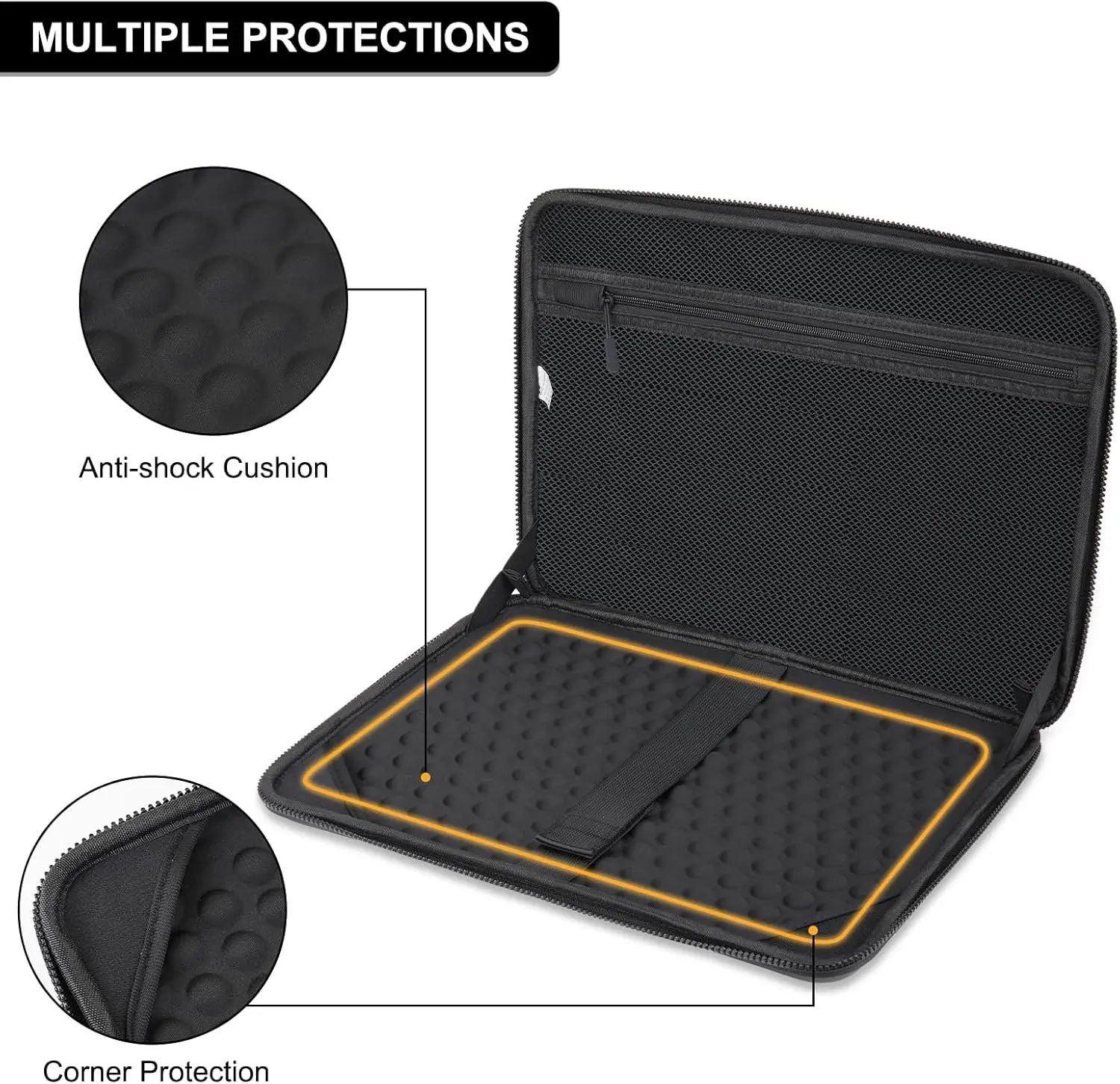 กระเป๋าใส่แล็ปท็อปแบบแข็งขนาด 15 15.6 16 นิ้ว กระเป๋าสะพายกันน้ำ กันกระแทก ทำจากวัสดุ EVA สำหรับ MacBook Air Pro