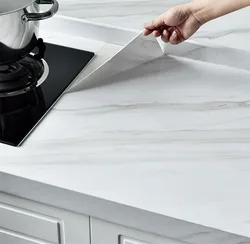 Marble Vinyl Film Self Adhesive Wallpaper Thick Waterproof Cabinet Table Marble Pattern Kitchen Oil-proof PVC Wallpaper