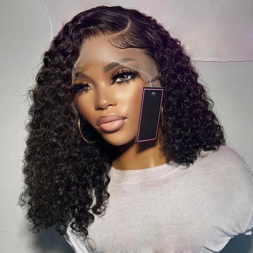 

26"Inch Black Kinky Curly Long 180Density Lace Front Wig For Women BabyHair Glueless Preplucked Heat Resistant High QualityDaily