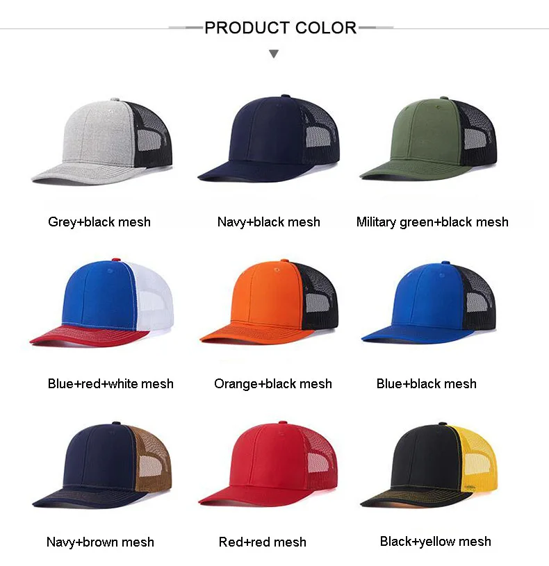 Benutzerdefinierte Stickerei Logo Baseball Cap Sommer zerbrechliche Netz leere Truck Caps Männer Frauen Text Brief Richardson Hüte individuelles Logo – Detail 6