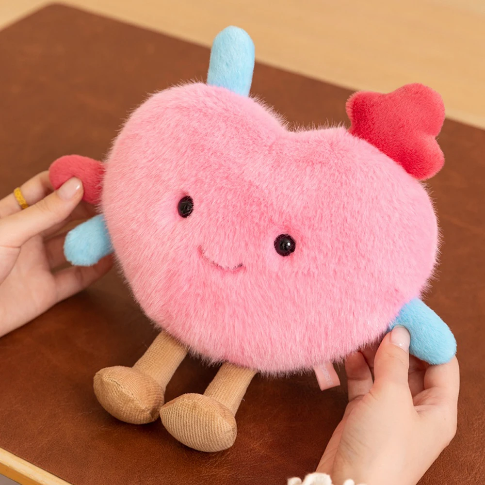 

Creative Organ Plush Toy Cartoon Red Heart Soft Doll Lifelike Pink Brain Stuffed Toy Backpack Accessory Bag Charm Plush Pendants