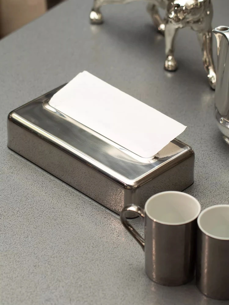 

DULTON Stainl Steel Metal Tissue Box Simple Wall Hanging Design Rectangular ape Home Office Public Place Geometric Pattern