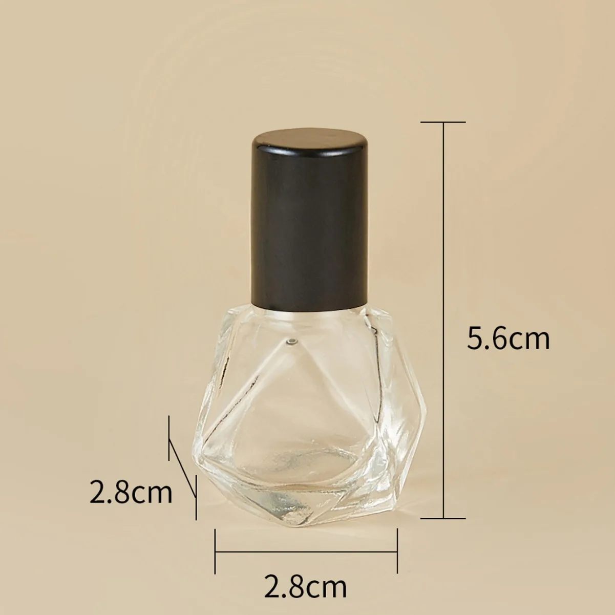Essential Oil Glass Bottle Empty Clear Bear Shaped Steel Roller Ball Vial Refillable Makeup Packaging 8ML Perfume Roll on Bottle view 3