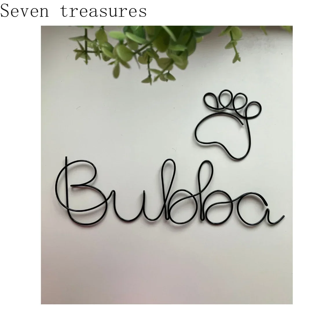 

Personalized handmade letter pet wall decoration, a set of names and claws is perfect for home animal room decoration