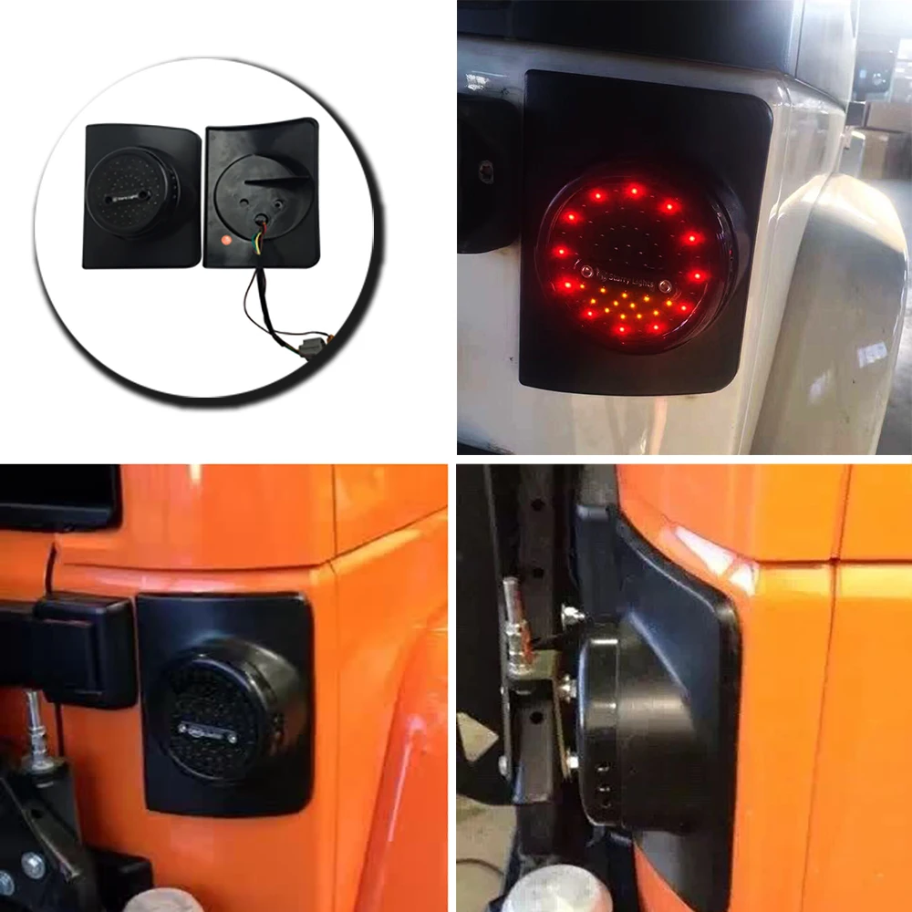 

Lantsun J201 LED Taillight ABS Rear Light Turn Signal Lights for Jeep for Wrangler JK07-17, 1-pair