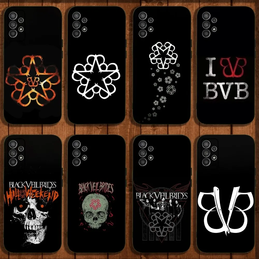 Black Veil-l B-bridges Band Phone Case For Samsung Galaxy A13,A21s,A22,A31,A32,A52,A53,A71,A80,A91 Soft Black Cover