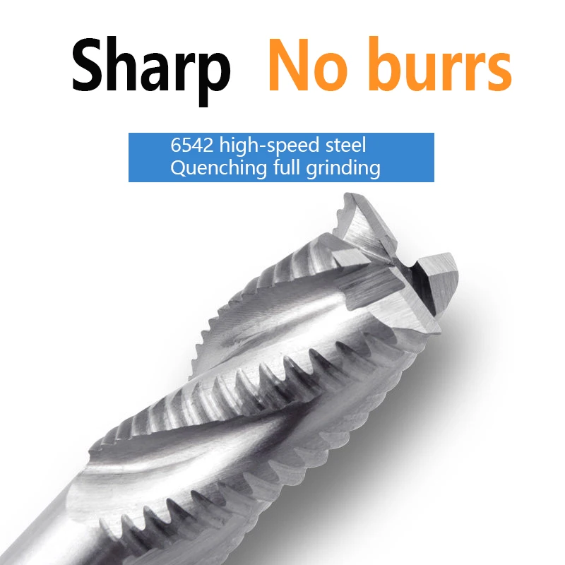HSS-Schruppfräser, vollständig geschliffen, superharter, gezahnter Fräser, Hochgeschwindigkeitsstahl-Fräser für die grobe Bearbeitung von Stahl oder Aluminium – Detail 3