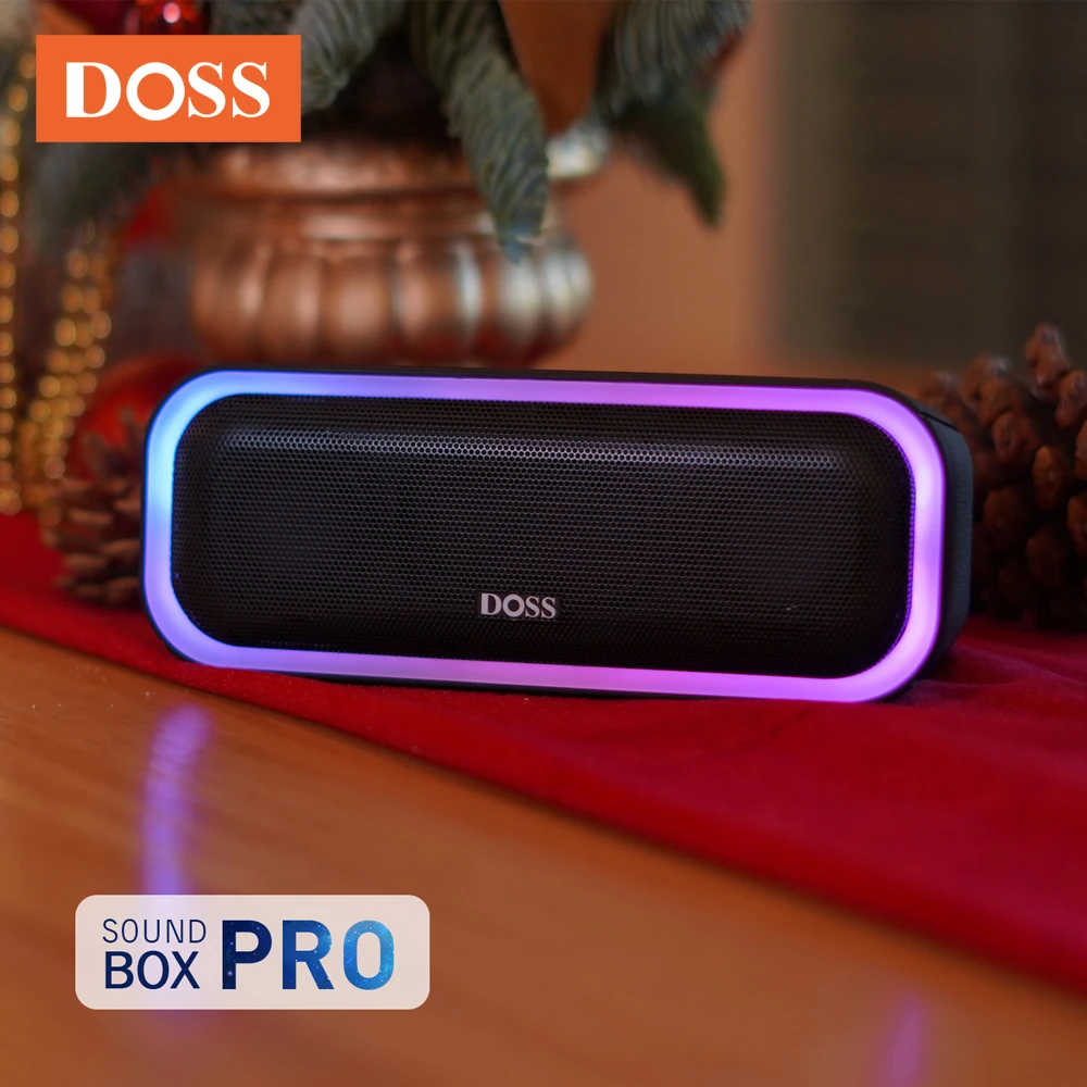 DOSS SoundBox Pro Wireless Speaker Bluetooth 5.0 Enhanced Bass Stereo Music Sound Box 20W Powerful Sound TWS Portable Speakers