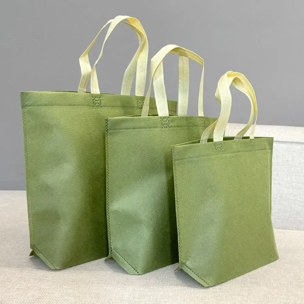 1PC Colorful Non Woven Bag with Handle Durable Reusable Large Capacity Tote Bag Shopping Bag Multifunction Gift Pouch