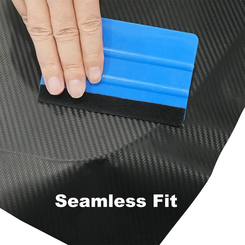 3D Carbon Fiber Black Vinyl Wrap Image 4