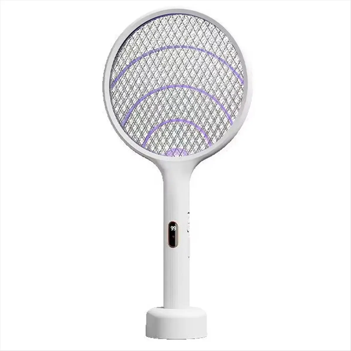 AA19 Electronic Mosquito Swatter E3 with Smart LED Power Display Lamp Wall-Mounted Repellent Lamp Rechargeable 2000mAh