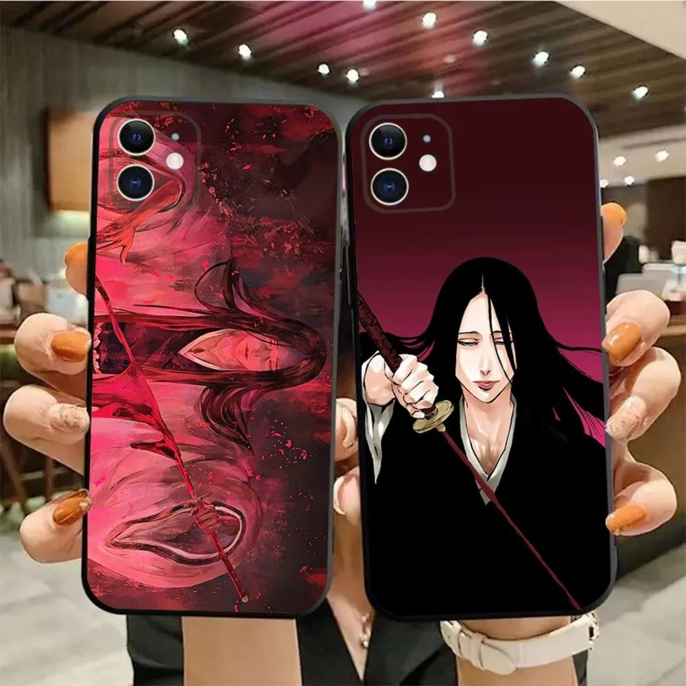 Retsu Unohana B-Bleachs Phone Case For iPhone15,14,13,12,11,Pro,Max,Plus,Mini,X,XS,XR,8,7,6,S,Plus,SE Soft Black Case