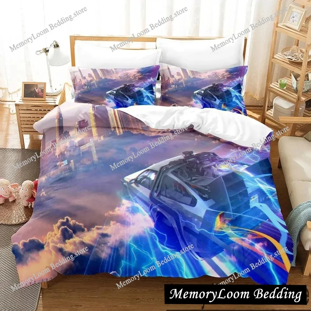 

3D Print Back To The Future Bedding Set Double Twin King Duvet Cover Comforter Pillowcase Boys Girls Adults Bedroom