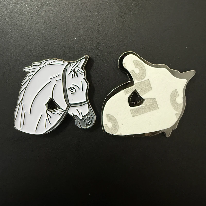 Horse Mobile Phone 3M Sticker Badge Metal Pin Broooches Pins