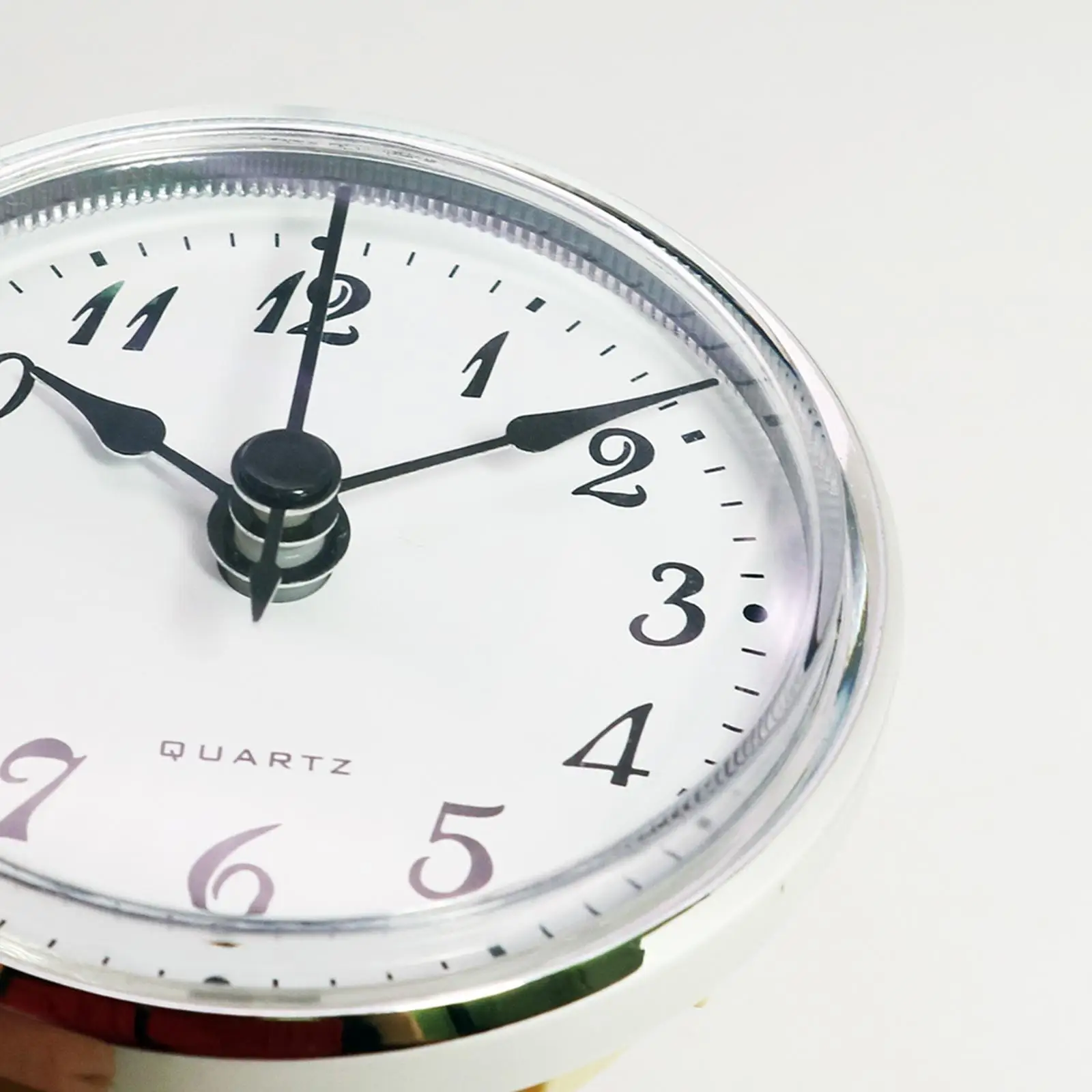 Clock Insert Round Clock Fit-up Trim Modern Rubber White Face 70 mm/2.8 inch Simple Design Clock Head