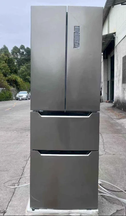 325L French 4-Door Stainless Steel Fridge, Frost-Free Smart Control Energy-Efficient Refrigerator for Home