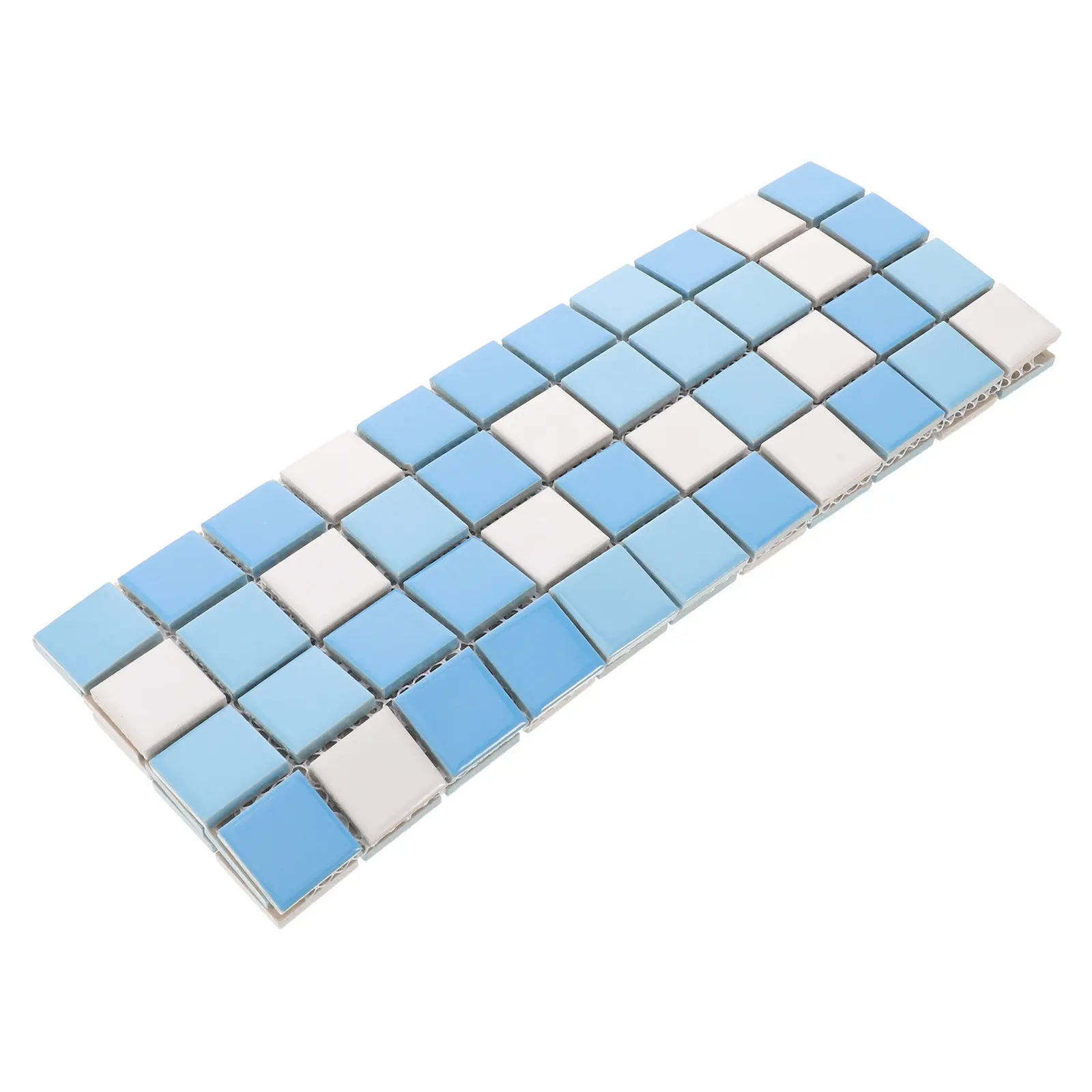 

Ceramic Pool Tile Repair Kit 12x12 Inch Glossy Mosaic Sky Blue Non Slip Square Pieces for Swimming Pool Tile Repair Kitchen