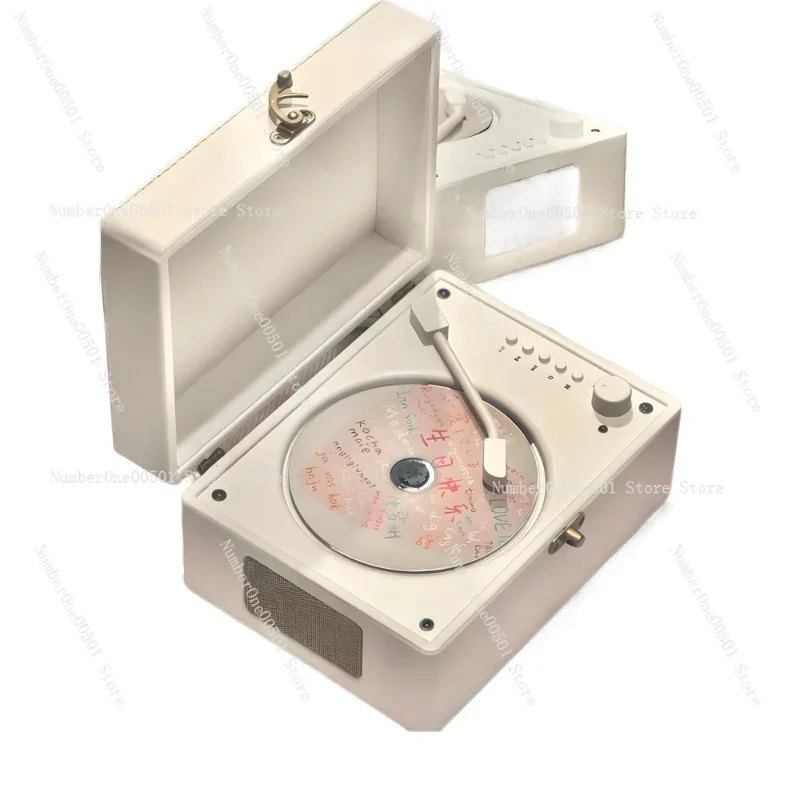 

Проигрыватель виниловых пластинок с проигрывателем компакт-дисков и динамиком Bluetooth 3 в 1, ретро-проигрыватель, поддержка AUX USB