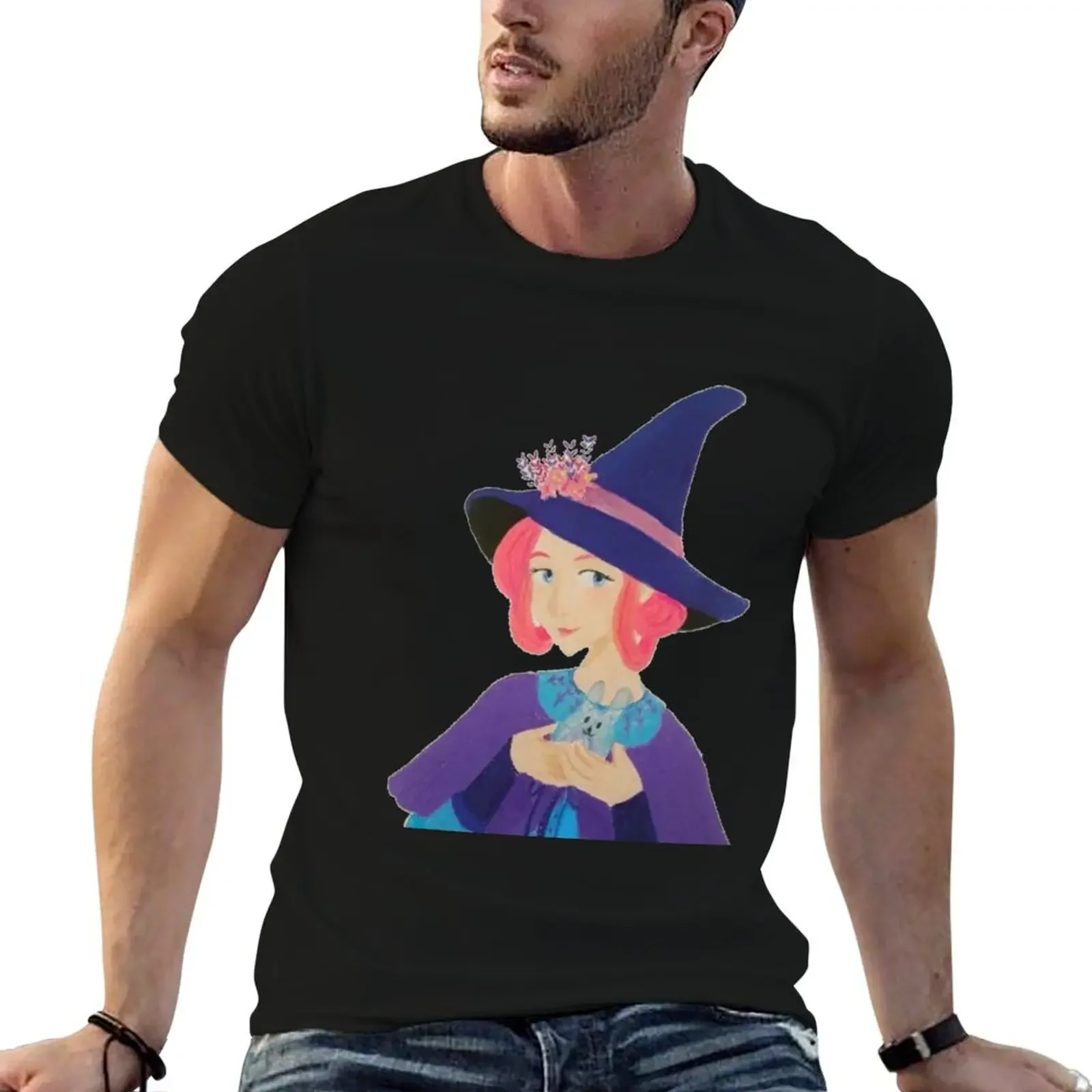 Pastel Witch T-Shirt for a boy street wear man clothes custom t shirt men t shirt