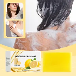 Lemon Soap New Lemon Oil Loofah Soap Natural Handmade Moisturizing Exfoliating Luffa Soap Face & Body Scrub Bar 100g