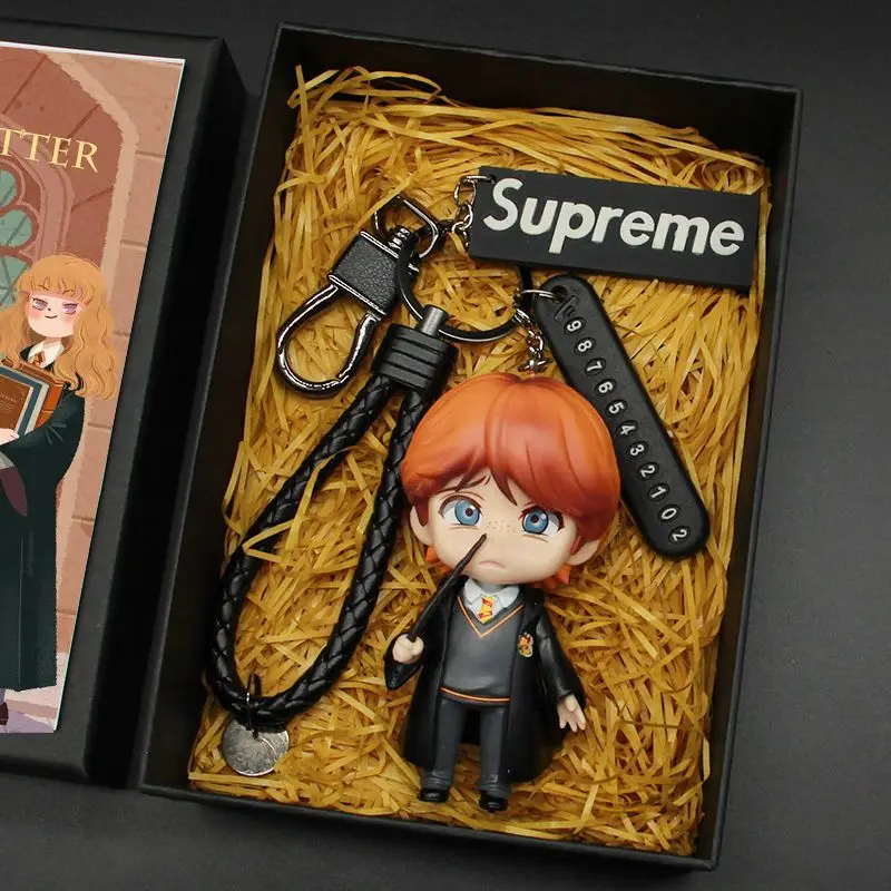 Porte-clés Harry Potter, pendentifs de couple Ron, figurines d'anime de dessin animé qui peuvent être données comme cadeaux aux amis et aux camarades de classe