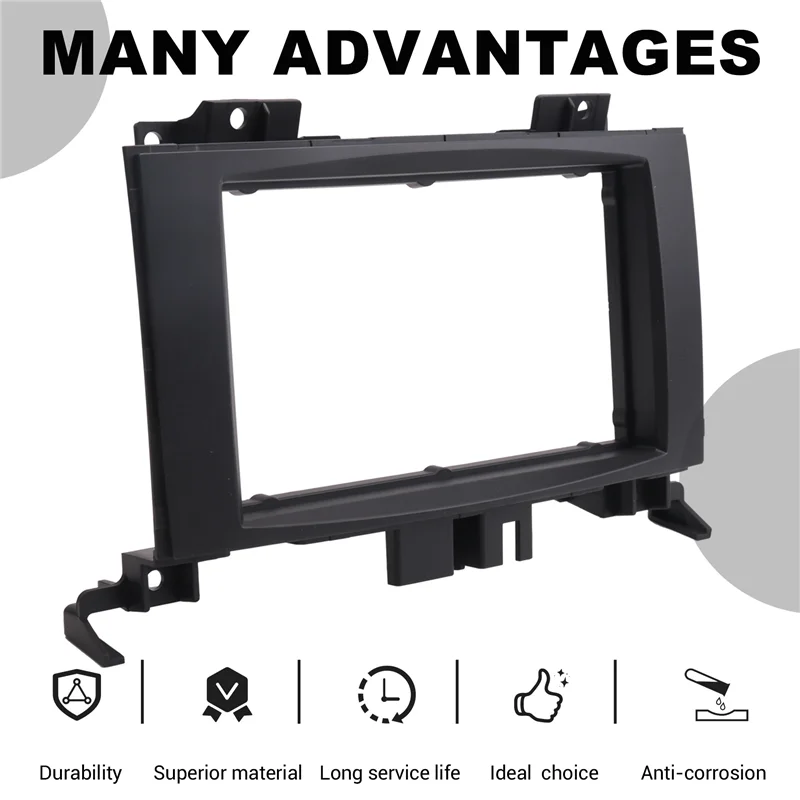 إطار غلاف مشغل MP5 لراديو السيارة ستيريو أندرويد 2 Din Fascia لسيارة Mercedes Benz Sprinter 2006-2012 VW Crafter 2006-2016