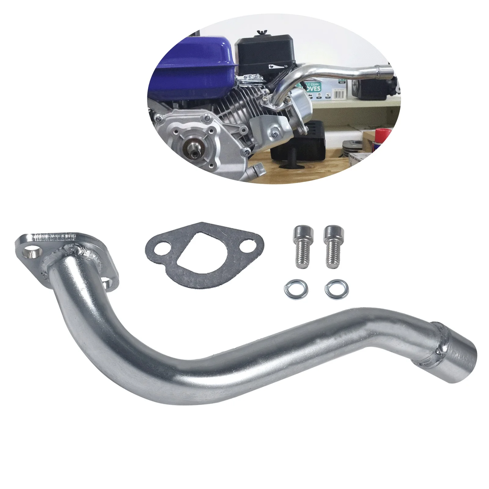 212cc Exhaust Pipe Header For Predator 212cc Honda GX160 GX200 Go Kart Mini Bike