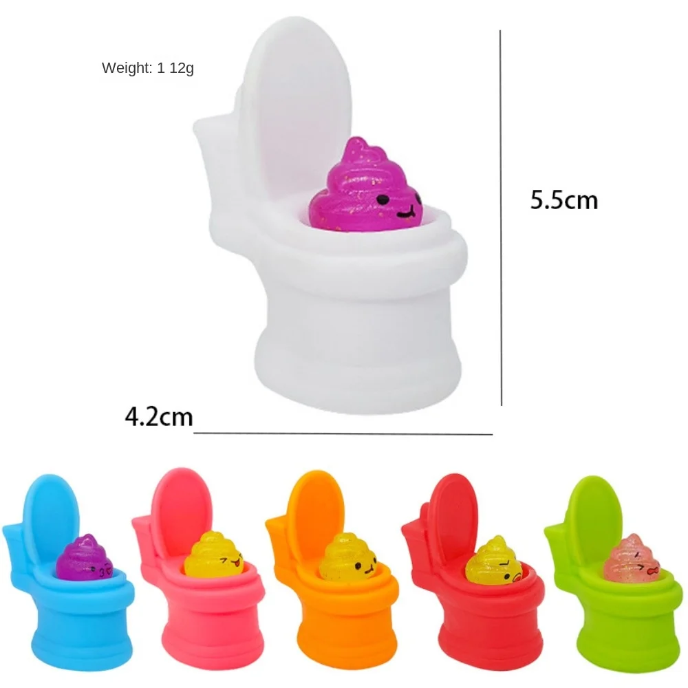 6/12 Pcs Squeeze Toilet Stool Decompression Pressure Pinch Halloween April Fools Day Tricky Funny Party Gift Decorative Supplies