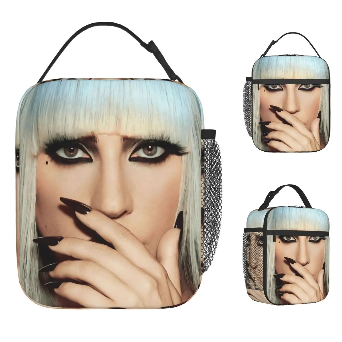 Модная художественная певица в стиле поп-певица Lady-Gaga Idol, сумка для обеда, повседневная коробка для завтрака для женщин, дорожная портативная сумка-холодильник