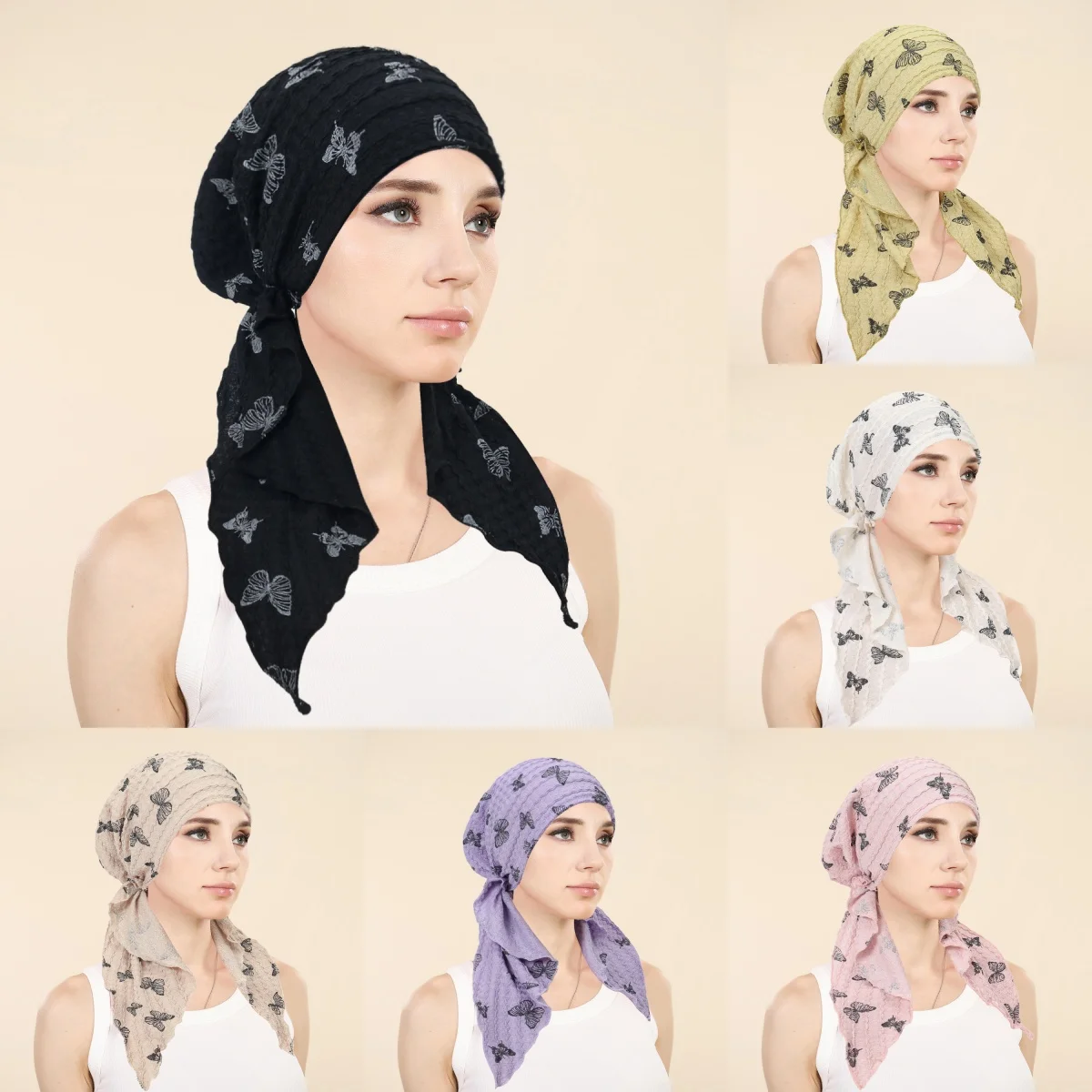

Fashion Print Women Turban Indian Hat Soft Strech Muslim Hijab Bonnet Hair Loss Headscarf Chemo Cap Bandanas Turbante Mujer