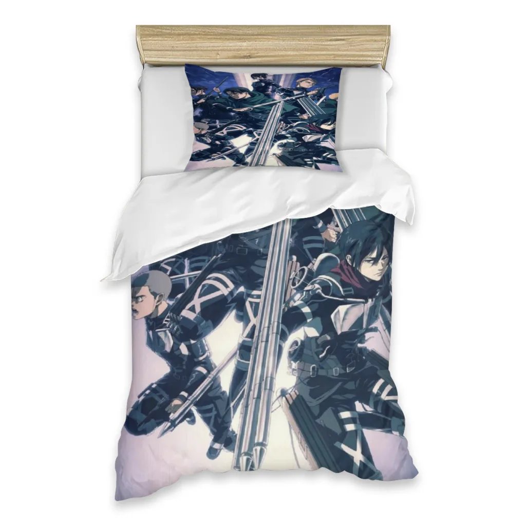 Wings Of Liberty Attack on Titan RetroJapanese Anime Cartoon Single Bed Sheets Set  Complete Case Single Linen Quilt Cover