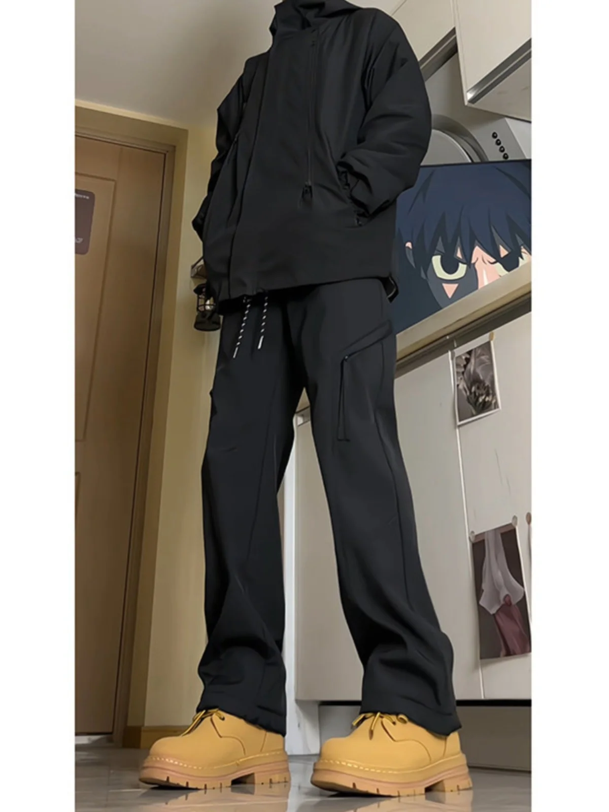 

Мужские мягкие рабочие брюки ell, зимние водонепроницаемые брюки для скалолазания на открытом воздухе, дизайн на молнии, прочные прямые брюки...