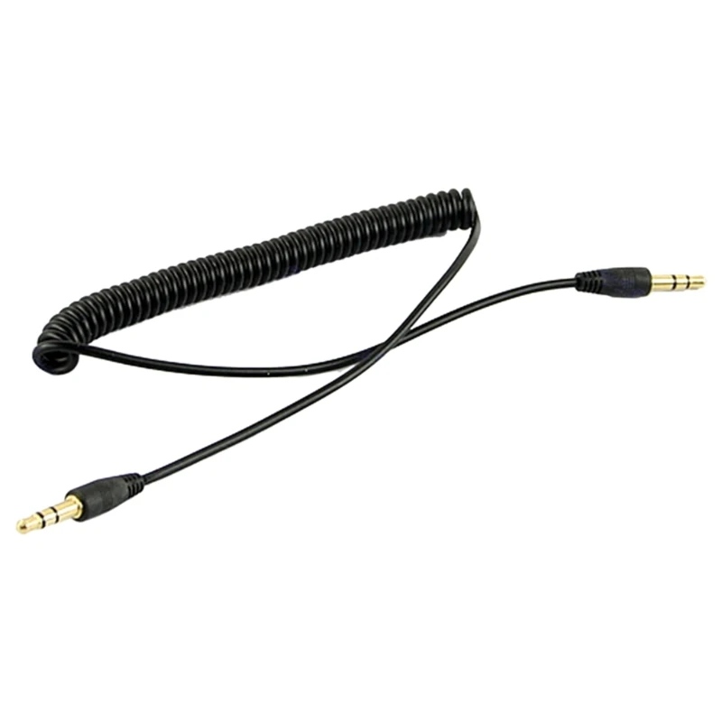 ADWE 1pc Coiled Audio Cable Jack 3.5mm Aux M/ M Cable For Mobile Car Line MP4 Player 3.5 mm AUX Cord