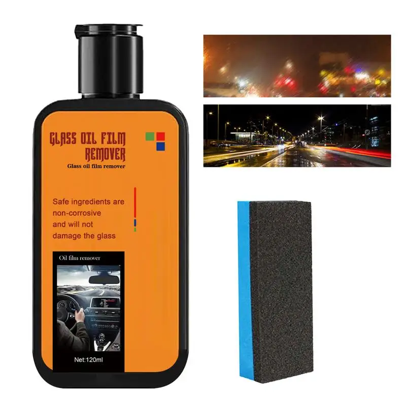 

Car Glass Oil Film Cleaner 120ml Powerful Car Window Oil Film Cleaner Tree Sap Remover For Car Car Windshield Cleaner For Home