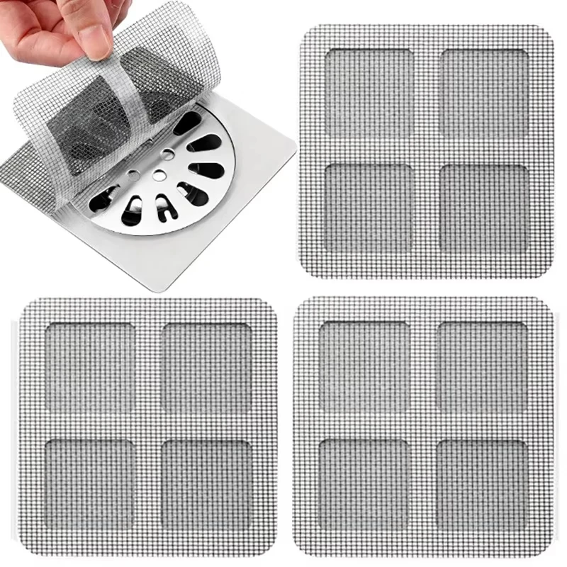 10-20 Pcs Floor Sink Strainer Mesh Sticker Disposable Shower Drain Hair Catcher Floor Drain Filter For Bathroom Kitchen Bathtub