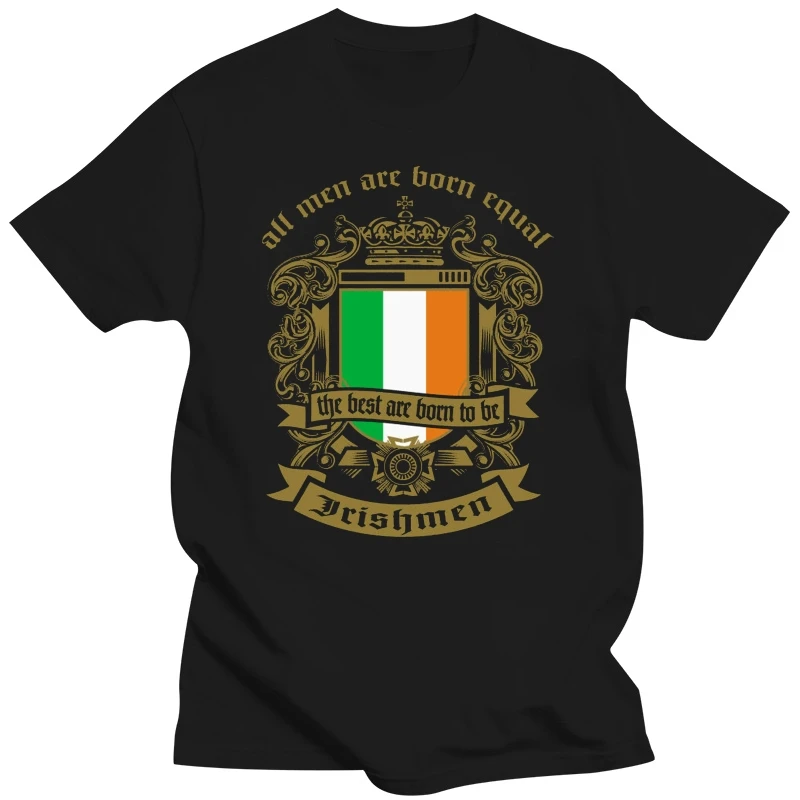 Men Are Born Equal Irish Mens T-Shirt Flag Ireland Rugby St Patricks Day