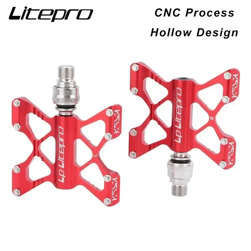 

LP Litepro K5 Pedal Folding QR Pedal Aluminum Alloy Ultralight Antislip Road Bike Sealing Bearing Pedals bike accessories