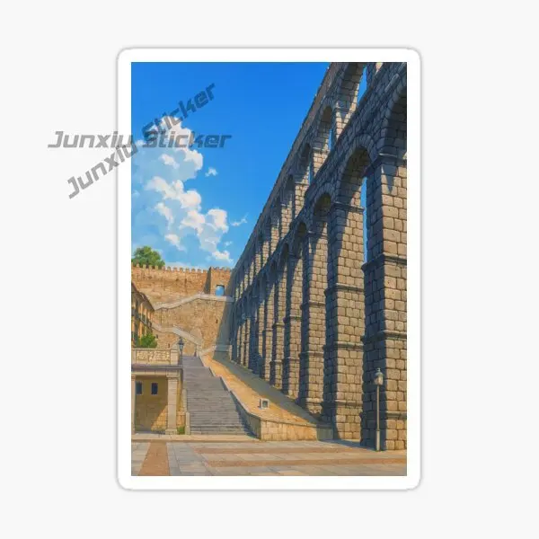SPAIN SEGOVIA Flag Scenic Travel Decal Vinyl Car Sticker Car Truck Vehicle Bumper Decal Personalit Car Accessories