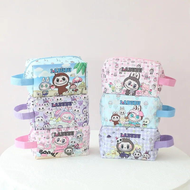 

Kawaii Labubu Makeup Bag Anime Pencil Bag Cute Girl Printing Toilet Bag Wholesale Cartoon Bags Large Capacity Pencil Gift
