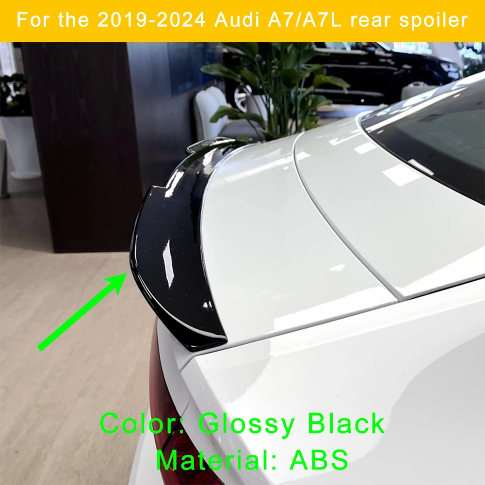 

Подходит для Audi A7 S7 RS7 2019 2020 2021 2022 года, задний спойлер, аэродинамические аксессуары, спойлер из АБС-пластика, комплект кузова, аксессуары