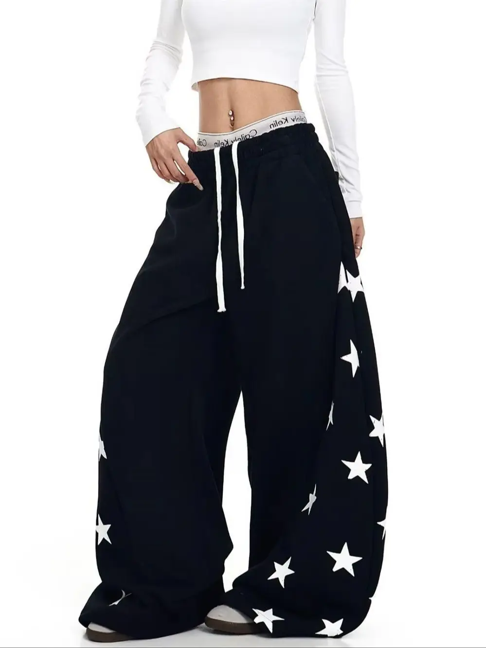 Unisex, gerade geschnittene, lange Hose mit 3D-Motiv in Blau, schnelltrocknende Hose für Damen und Herren, lässige Sport- und Freizeitkleidung, Streetwear, Outdoor-Hose mit Kordelzug. – Detail 4