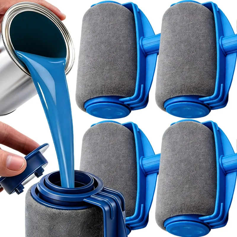 

Валик-щетка с встроенным отсеком для хранения, легко заправляемый, для полов, стен, ремонта покрытий, ручной, для нанесения краски в быту